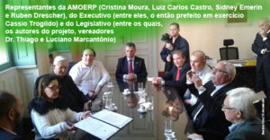 Representantes da AMOERP, do Executivo e do Legislativo - Foto Gustavo Cruz-O Jornalecão