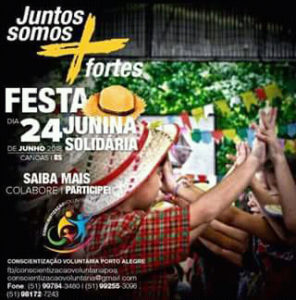 Festa Junina Solidária - Juntos Somos mais Fortes - Divulgação