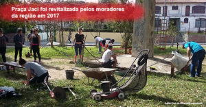 Praça Jaci está sendo revitalizada pelos moradores da região - Foto Adília Cruz da Silveira-O Jornalecão